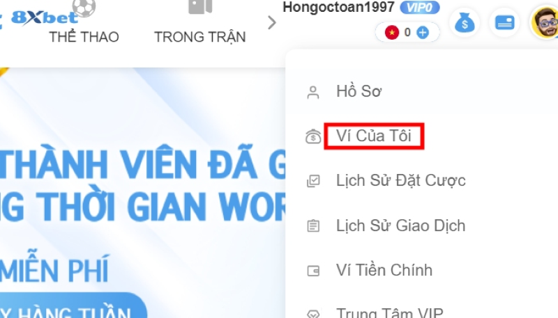 Nhà cái 8xbet hỗ trợ nạp rút tiền vời nhiều hình thức