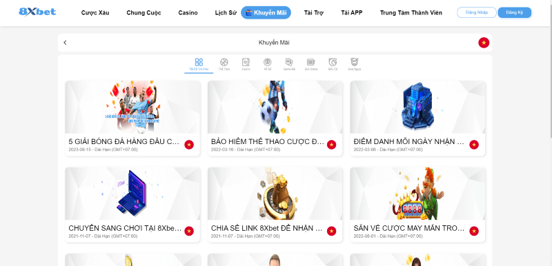Quy định chung về khuyến mãi 8xbet